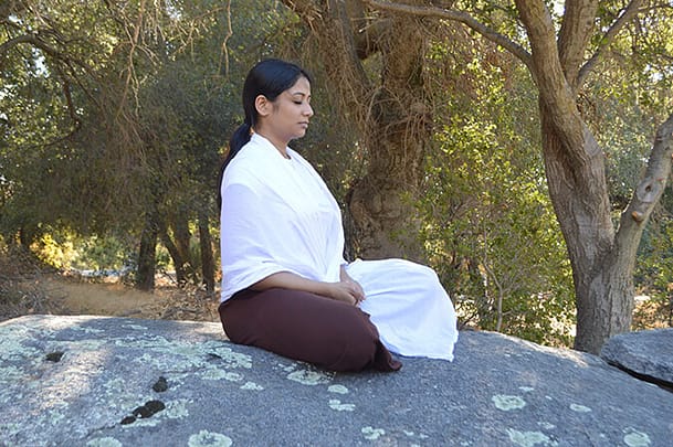 Meditating-woman