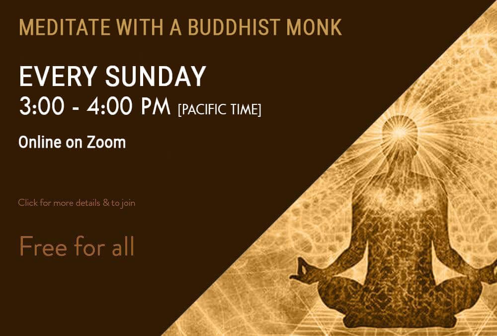 Meditate With A Buddhist Monk. Online on zoom.